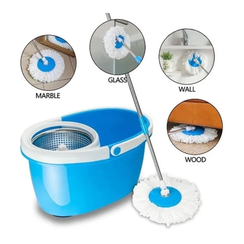 Trapeador Spin Mop Cubeta Inteligente Con 2 Repuestos