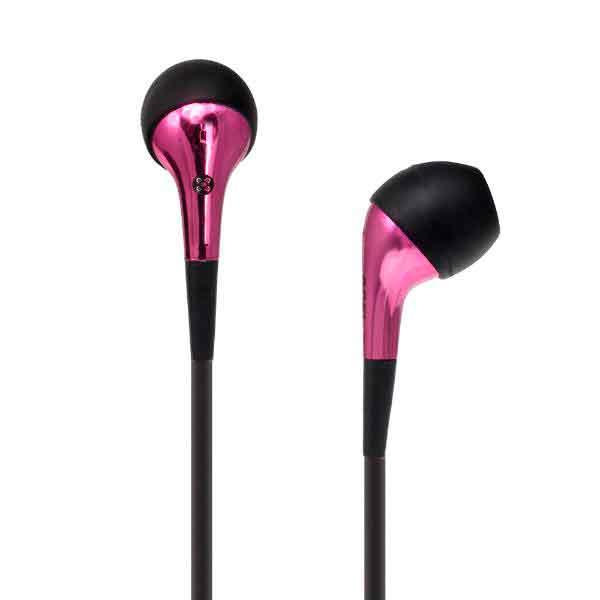 Audífonos Auriculares Metálicos Funk Rosa Moki Acc-Hcfb