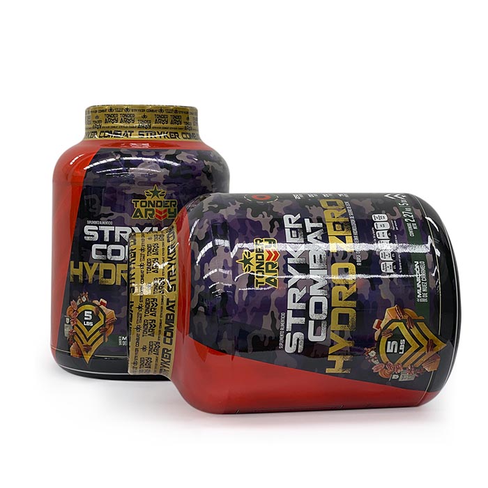 Suplemento Alimenticio - Protei­na 100% Whey Hidrolizada 0% Carbohidratos - Stryker Combat Marca Tonder Army de 5 libras con 76 servicios de 25 g de protei­na c/u Sabor: Municiones de Nuez Caramelo