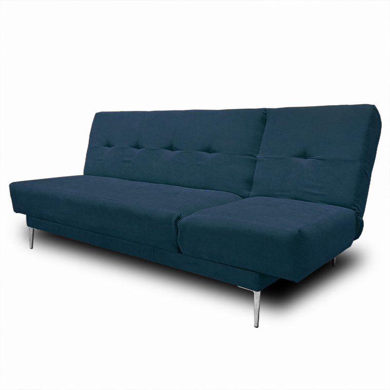 Sofa, Chaise y Cama Italia tela suave color Azul Marino // ENTREGA A CDMX Y ZONA METROPOLITANA.
