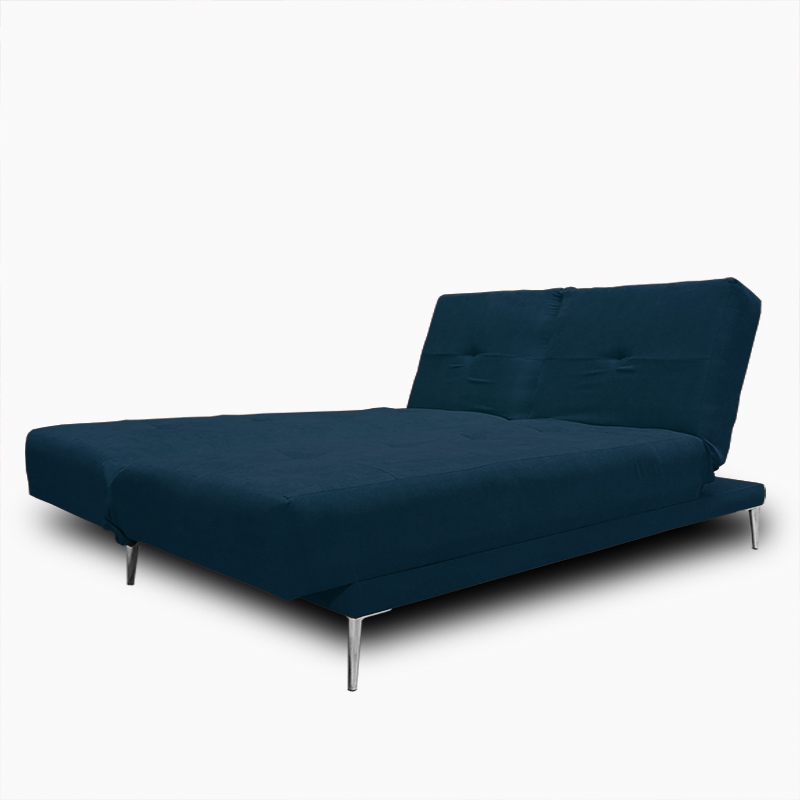 Sofa, Chaise y Cama Italia tela suave color Azul Marino // ENTREGA A CDMX Y ZONA METROPOLITANA.