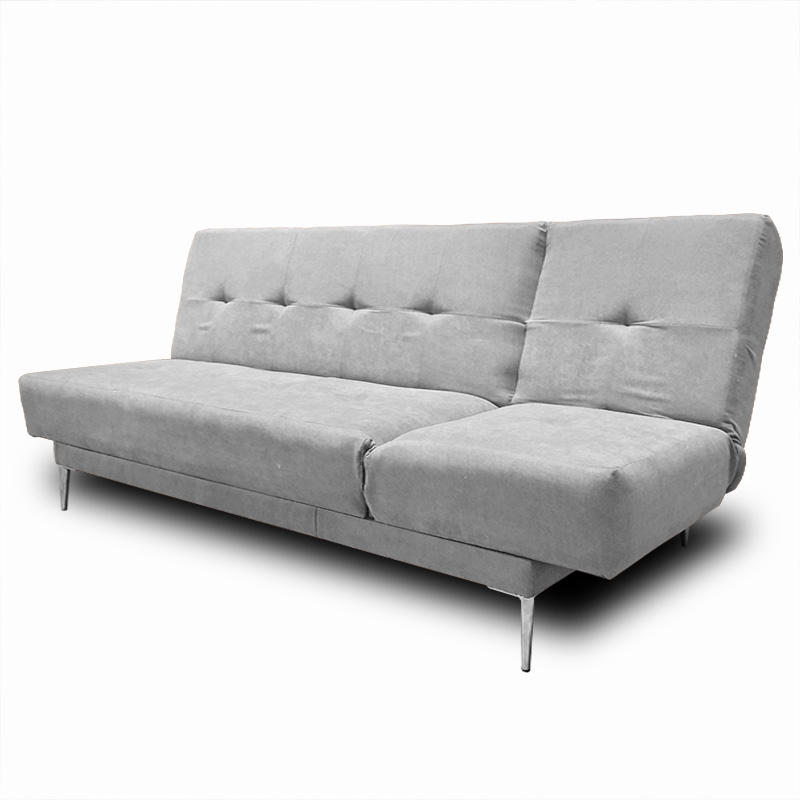 Sofa, Chaise y Cama Italia tela suave color Gris Claro // ENTREGA A CDMX Y ZONA METROPOLITANA.