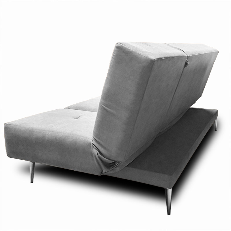 Sofa, Chaise y Cama Italia tela suave color Gris Claro // ENTREGA A CDMX Y ZONA METROPOLITANA.