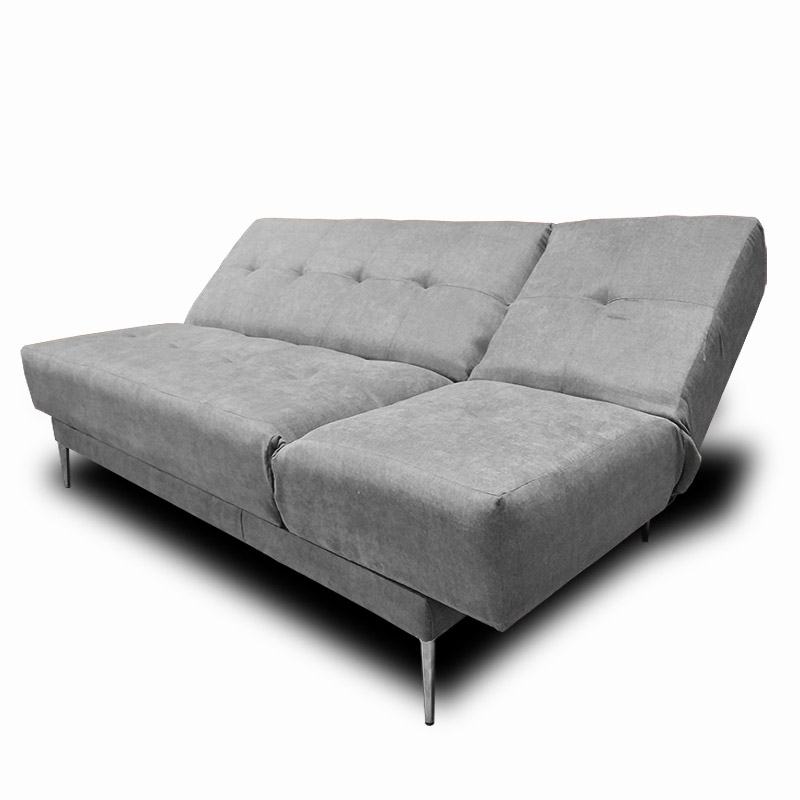 Sofa, Chaise y Cama Italia tela suave color Gris Claro // ENTREGA A CDMX Y ZONA METROPOLITANA.