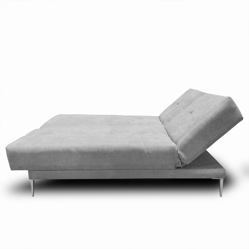 Sofa, Chaise y Cama Italia tela suave color Gris Claro // ENTREGA A CDMX Y ZONA METROPOLITANA.