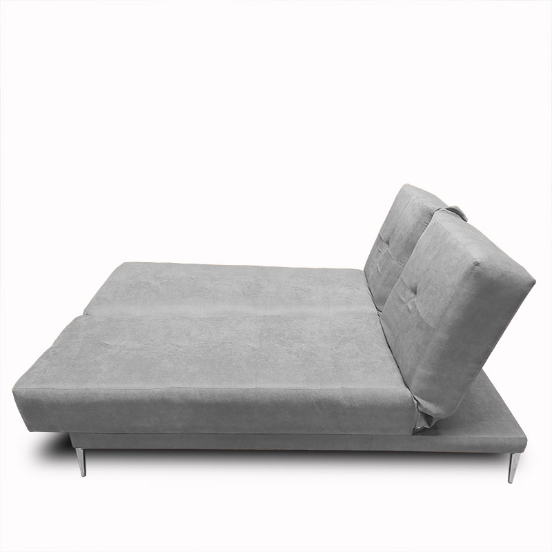 Sofa, Chaise y Cama Italia tela suave color Gris Claro // ENTREGA A CDMX Y ZONA METROPOLITANA.