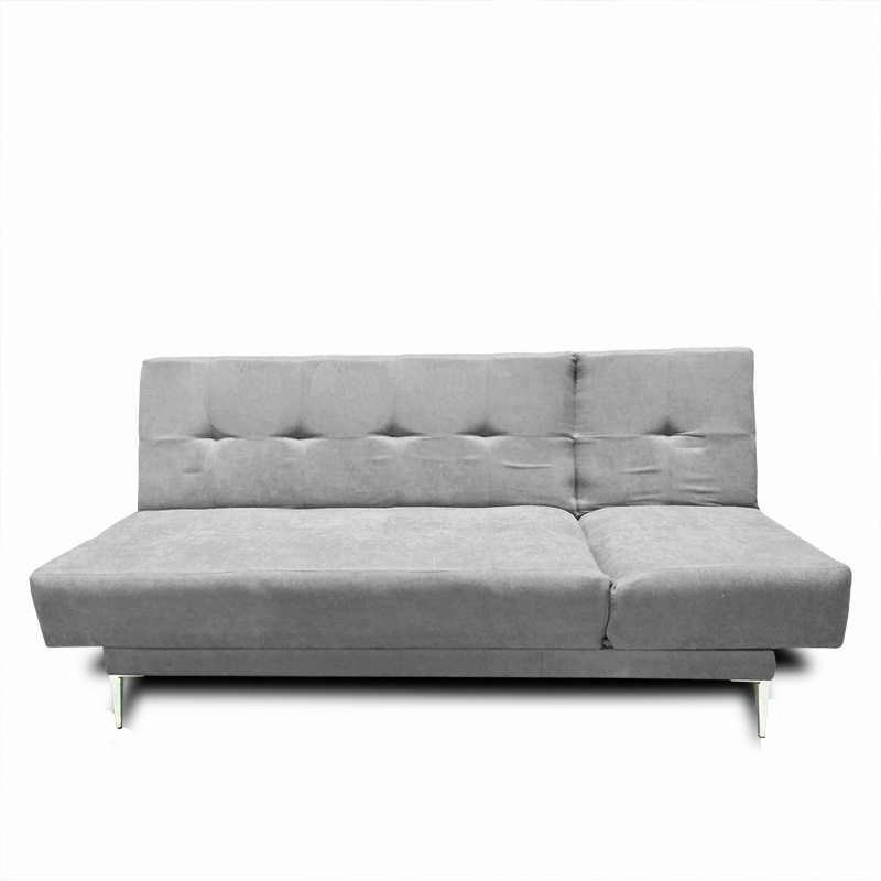 Sofa, Chaise y Cama Italia tela suave color Gris Claro // ENTREGA A CDMX Y ZONA METROPOLITANA.