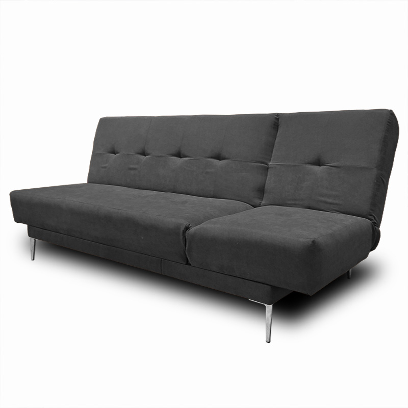 Sofa, Chaise y Cama Italia tela suave color Gris Oxford // ENTREGA A CDMX Y ZONA METROPOLITANA.