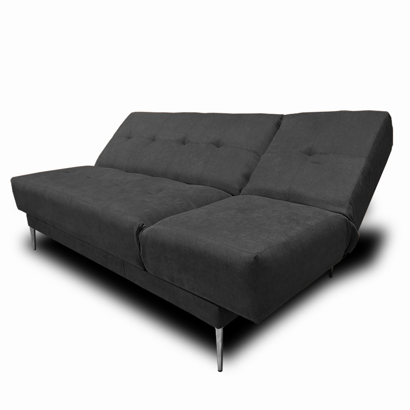 Sofa, Chaise y Cama Italia tela suave color Gris Oxford // ENTREGA A CDMX Y ZONA METROPOLITANA.