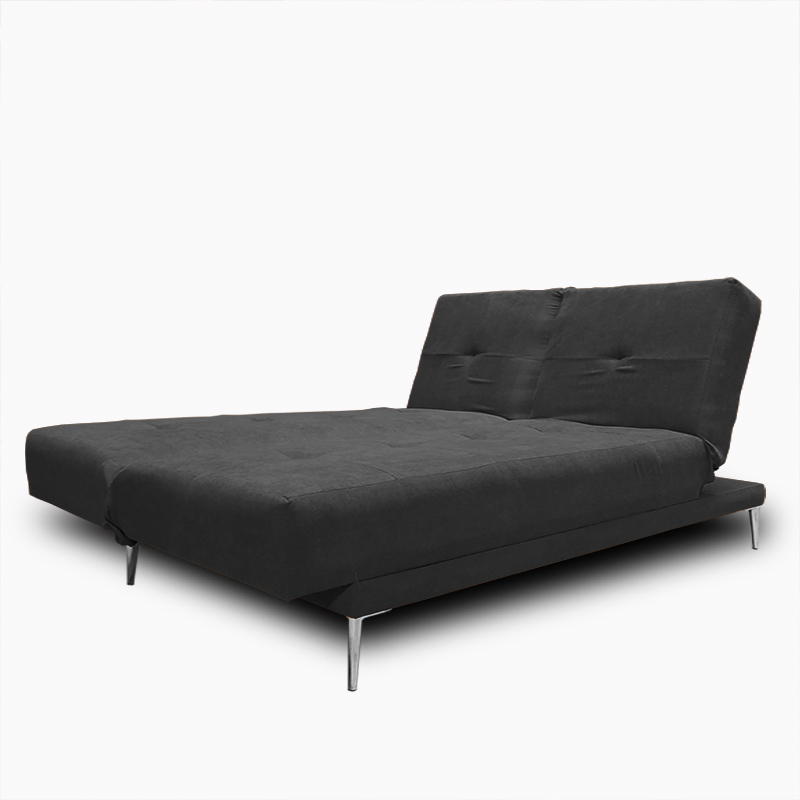 Sofa, Chaise y Cama Italia tela suave color Gris Oxford // ENTREGA A CDMX Y ZONA METROPOLITANA.