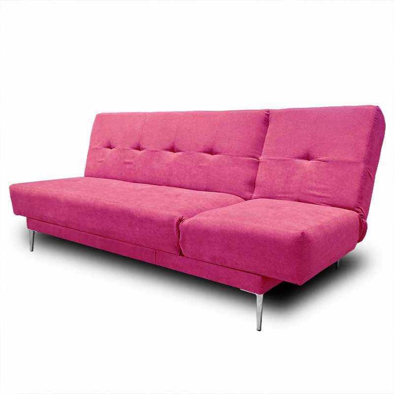 Sofa, Chaise y Cama Italia tela suave color Rosa // ENTREGA A CDMX Y ZONA METROPOLITANA.