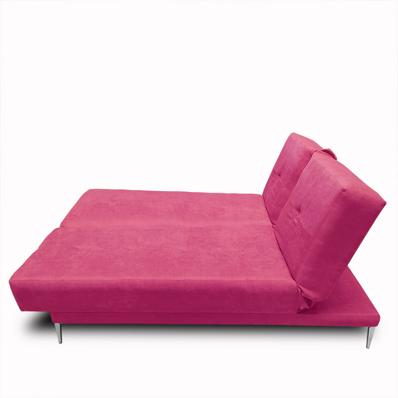 Sofa, Chaise y Cama Italia tela suave color Rosa // ENTREGA A CDMX Y ZONA METROPOLITANA.