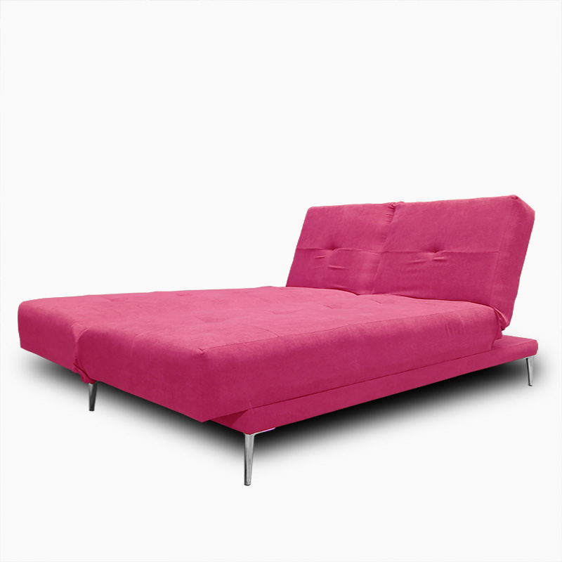 Sofa, Chaise y Cama Italia tela suave color Rosa // ENTREGA A CDMX Y ZONA METROPOLITANA.