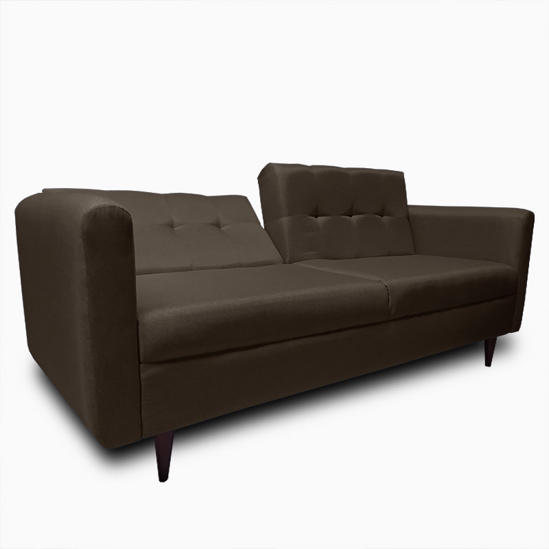 Sofa cama Palermo tela Michell Chocolate // ENTREGA A CDMX Y ZONA METROPOLITANA.