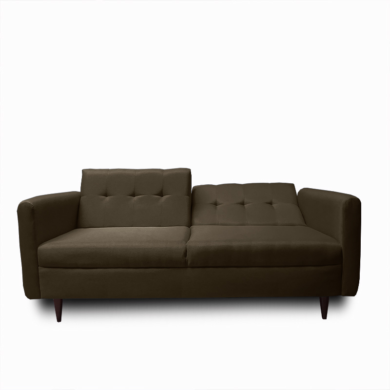 Sofa cama Palermo tela Michell Chocolate // ENTREGA A CDMX Y ZONA METROPOLITANA.