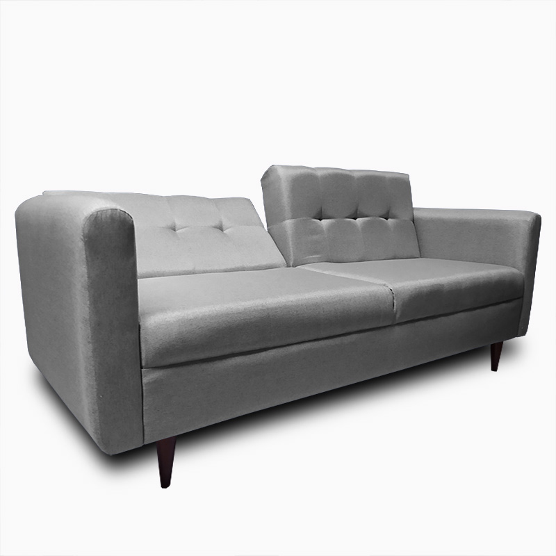 Sofa cama Palermo tela Michell Gris Claro // ENTREGA A CDMX Y ZONA METROPOLITANA.
