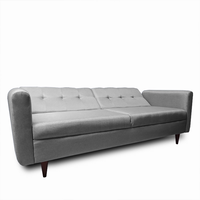 Sofa cama Palermo tela Michell Gris Claro // ENTREGA A CDMX Y ZONA METROPOLITANA.