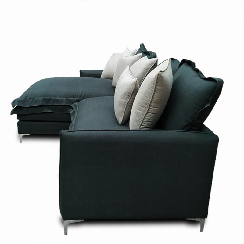 Sala Nube Tela Louis Gris Piedra y cojines  Beige Chaise Izq.// ENTREGA A CDMX Y ZONA METROPOLITANA.