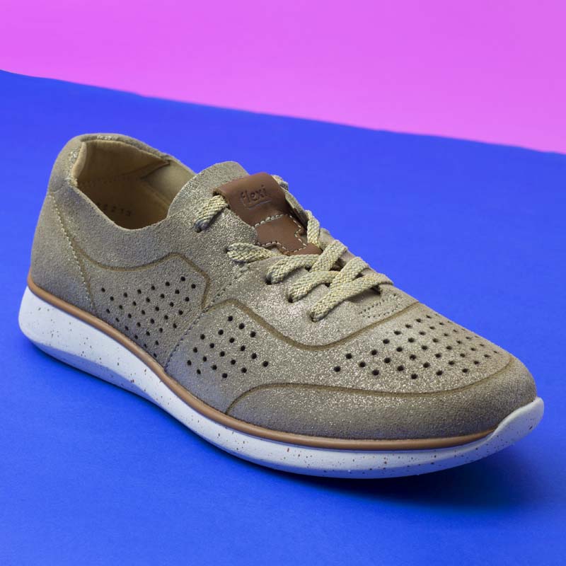 TENIS FLEXI DAMA  MOD. 28213 ORO