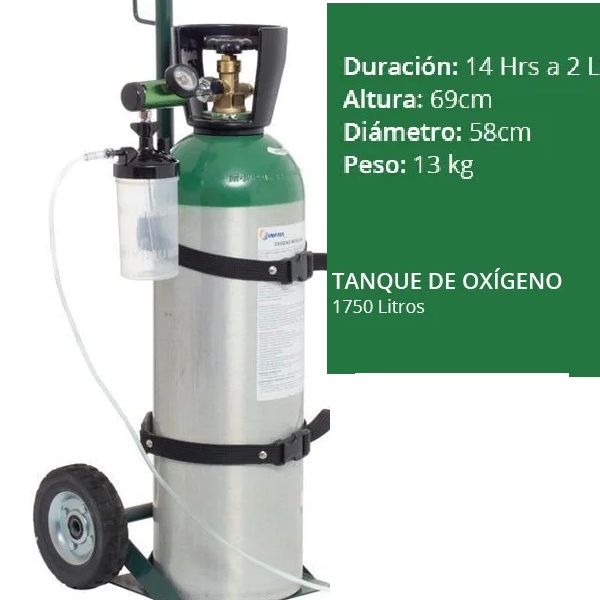 tanque de oxigeno de 1700 litros