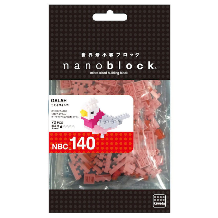 Nanoblock Periquito Galah Rosa