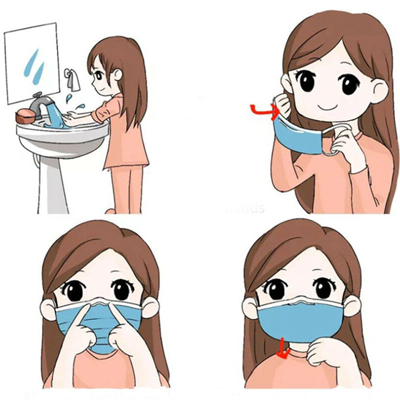 Cubreboca Mascarilla 3 capas 20 Piezas Proteccion Personal