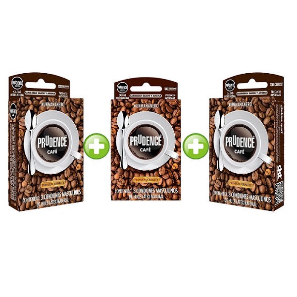 3x2 Cartera de 3 Condones Prudence Sabor Y Aroma A Cafe