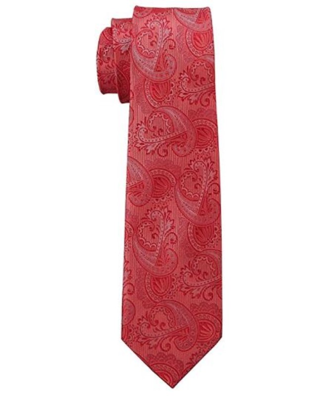 Corbata Slim De Seda Fina Rosa Pasley By Puentes Denver