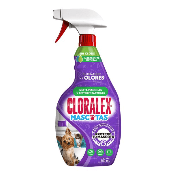 Limpiador Cloralex Mascotas eliminador de olores 650 ml