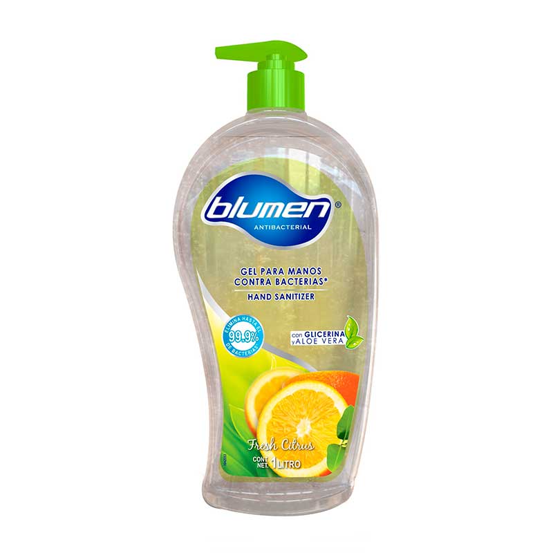 Gel Antibacterial Blumen De 1 Litro Fresh Citrus Para Manos Hand Sanitizer