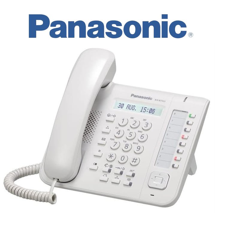 Teléfono Panasonic  IP KX-NT551X, Alámbrico, 8 Teclas Programables, Altavoz, Blanco