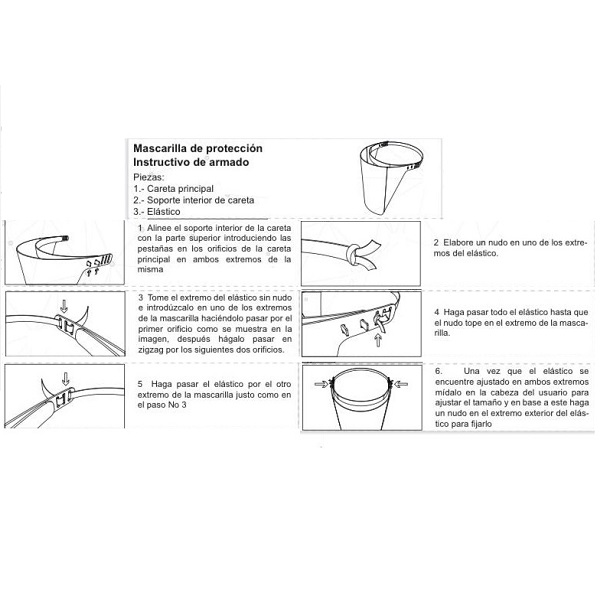 Mascarilla Careta Cubre Boca Ojo Nariz Protector Facial