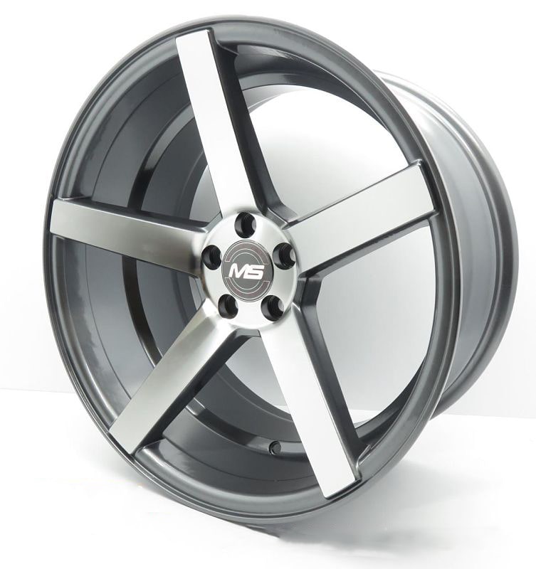RIN PROGRESIVO MS MOTORSPORTS MOD.VK693 18" 5-100 COLOR GRIS METALICO PULIDO