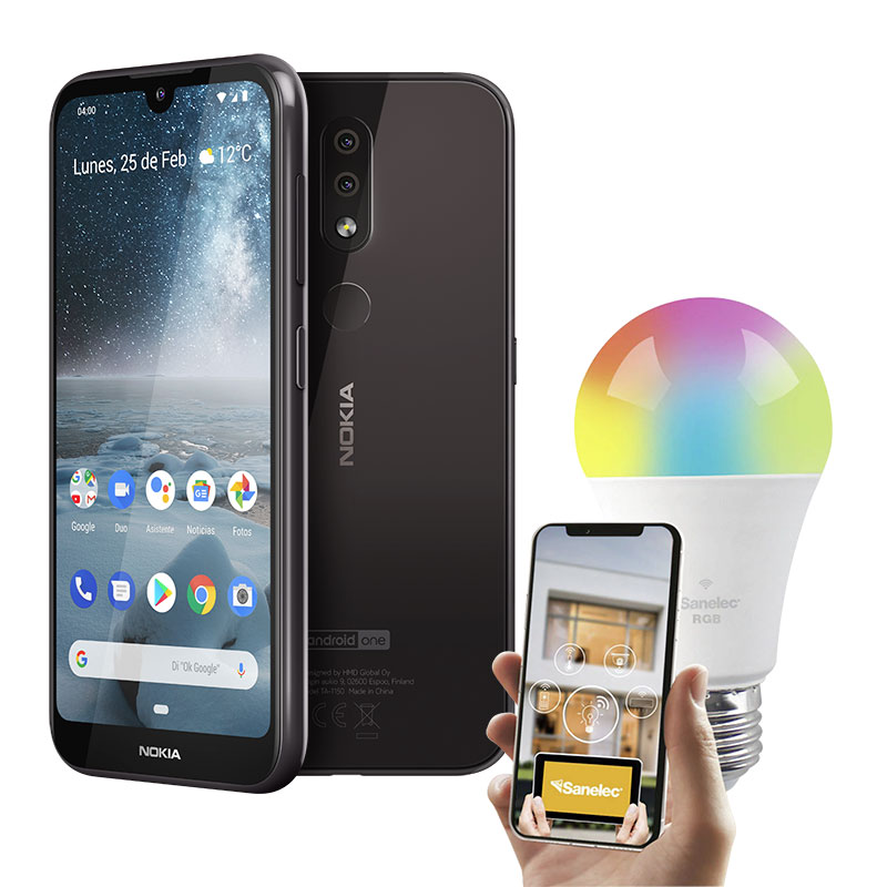 Celular NOKIA LTE TA-1149 4.2 Color NEGRO Telcel, llevate de regalo un Foco Inteligente