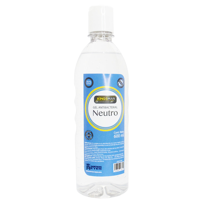 Gel Antibacterial para Manos 600 ml 70% Alcohol Kingsman 