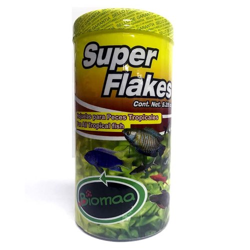 Alimento Para Peces Hojuelas Super Flakes 150 G Agua Dulce Biomaa