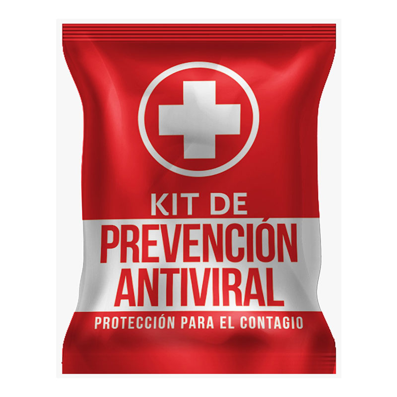 Kit de Prevención Antiviral 2 tapabocas/2 geles antibacterial/2 toallitas
