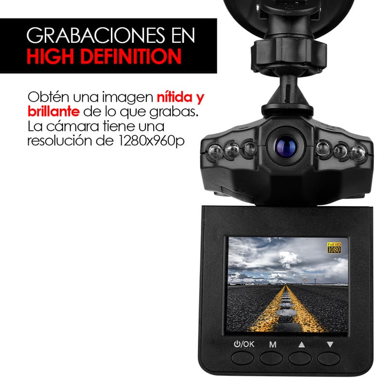 Redlemon Cámara Auto Dashcam Pantalla 2.5  Visión Nocturna