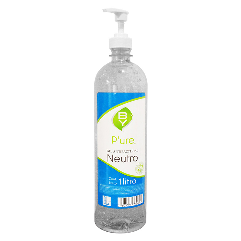 Gel Antibacterial Para Manos 1000 Ml 1Lt 70% Alcohol By Pure