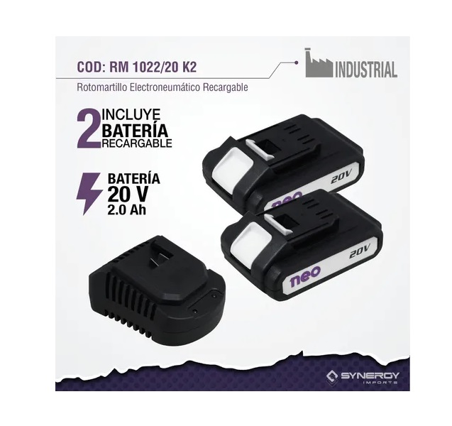 Rotomartillo Sds Plus Electroneumático Inalámbrico