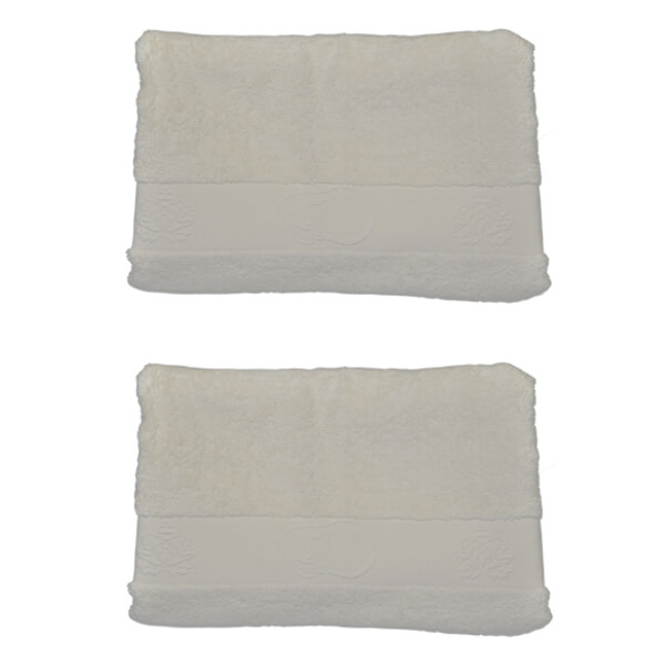 Paquete de 2 toallas de medio baño Blancas Spring Air