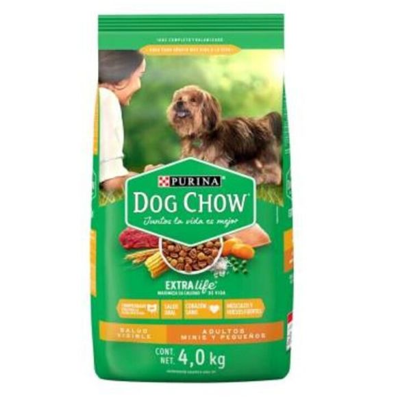 Alimento Para Perro Dog Chow Extra Life Adultos Minis Y Pequeños 4.0 Kg