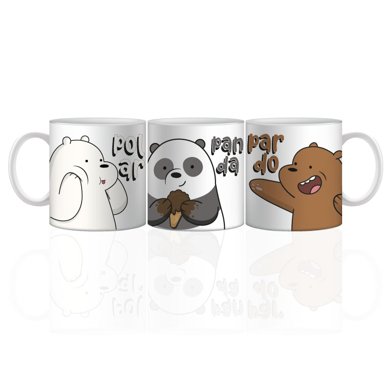 JUEGO DE 3 TAZAS DE CERAMICA DISEÑO ESCANDALOSOS HEROE SHOP