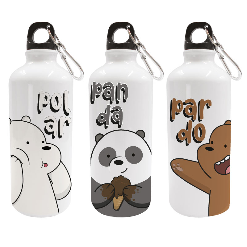 Botella Deportiva De Aluminio Diseño Escandalosos Paquete De 3 Botellas De 600Ml Heroe Shop