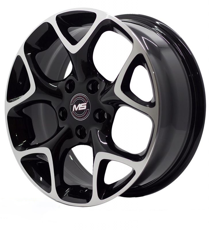 RIN MS MOTORSPORTS MOD.0BE001 16" 5-108 COLOR NEGRO BRILLANTE PULIDO PARA FORD FOCUS