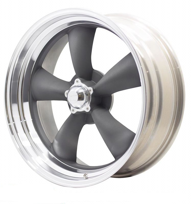 RIN AMERICAN RACING CLASSIC TORQ THRUST II 20" PARA BARRENAR COLOR GRIS OXFORD CAMA PULIDA MOD. VN215