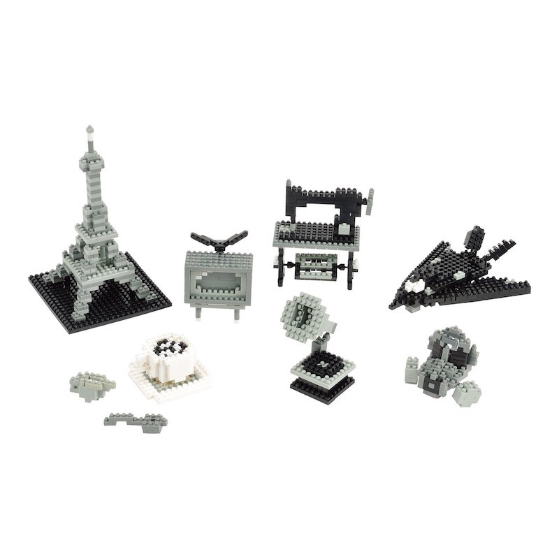 Nanoblock Kit de Bloques de Varios Colores Monotonos