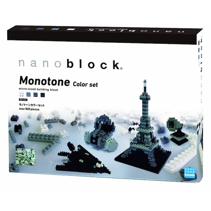 Nanoblock Kit de Bloques de Varios Colores Monotonos