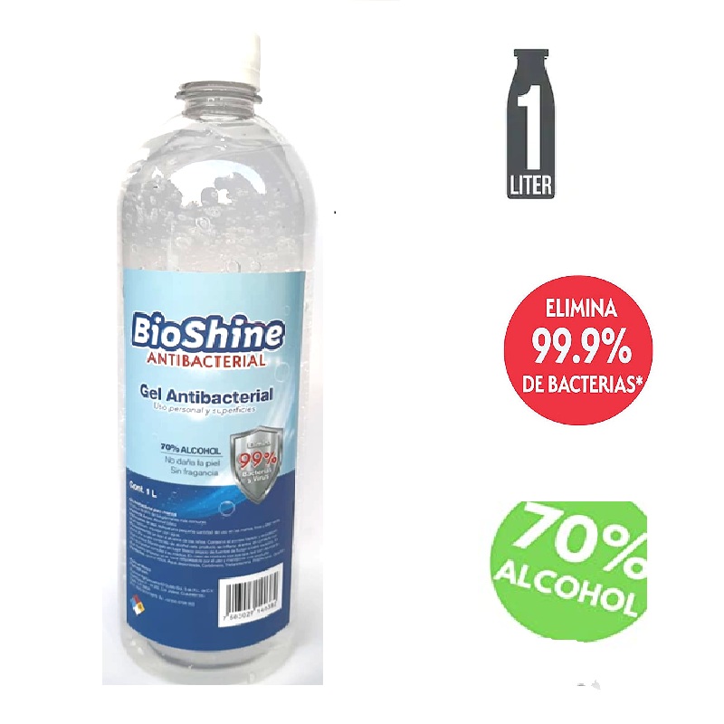 Gel Antibacterial  1 Litro 70 % alcohol de marca