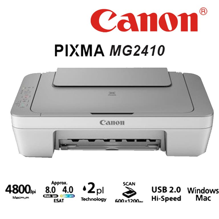 Impresora Multifuncional Canon PIXMA MG2410, Color, Inyección, Print/Scan/Copy
